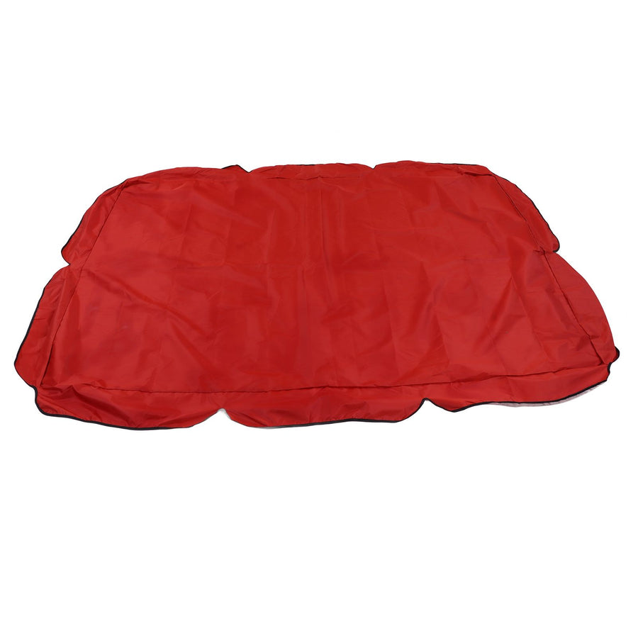 Outdoor Swing Canopy Silver Coated Oxford Cloth Waterproof Swing Chair Top Cover for Garden Sun Shade Accessory Red