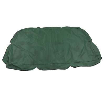 Outdoor Swing Canopy Silver Coated Oxford Cloth Waterproof Swing Chair Top Cover for Garden Sun Shade Accessory Dark Green
