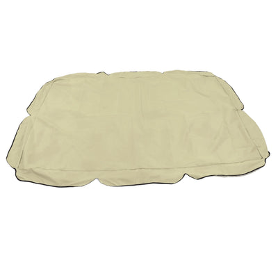 Outdoor Swing Canopy Silver Coated Oxford Cloth Waterproof Swing Chair Top Cover for Garden Sun Shade Accessory Beige