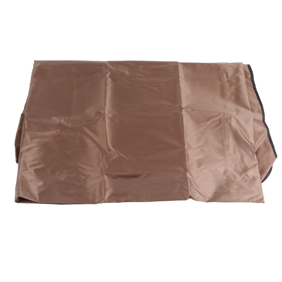 Outdoor Swing Canopy Silver Coated Oxford Cloth Waterproof Swing Chair Top Cover for Garden Sun Shade Accessory Brown