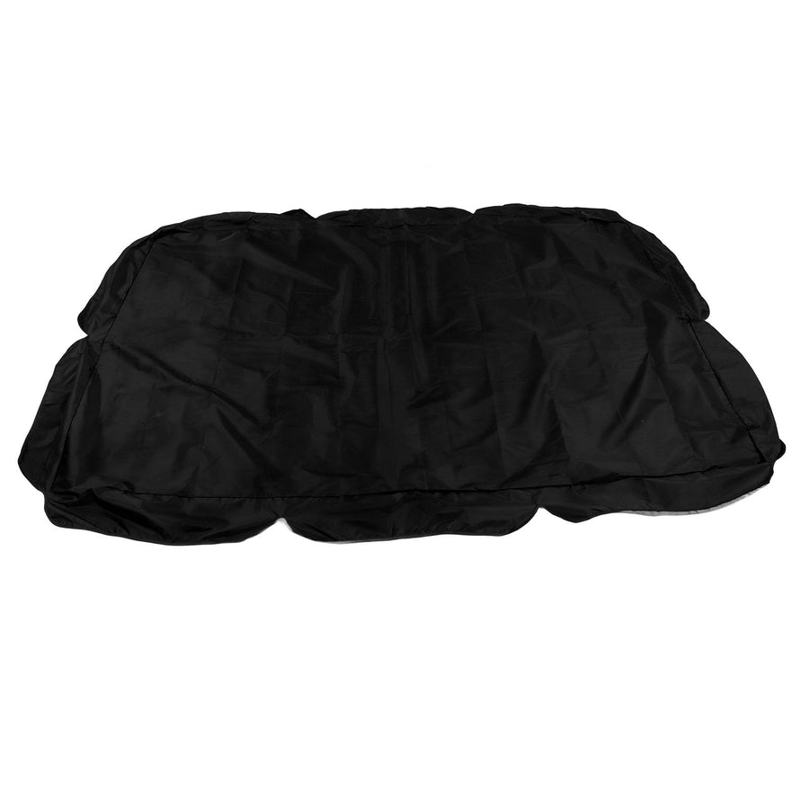Outdoor Swing Canopy Silver Coated Oxford Cloth Waterproof Swing Chair Top Cover for Garden Sun Shade Accessory Black