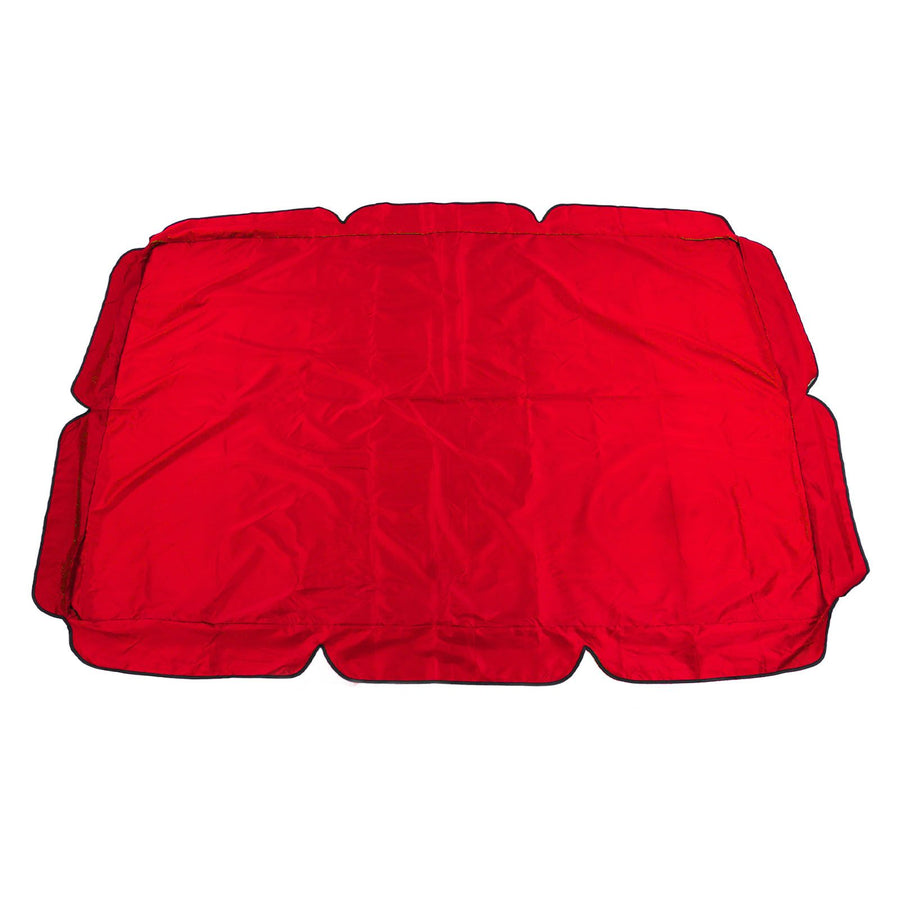 Swing Canopy Replacement Silver Coated Oxford Cloth Waterproof Swing Chair Canopy Cover for Outdoor Garden Balcony Red