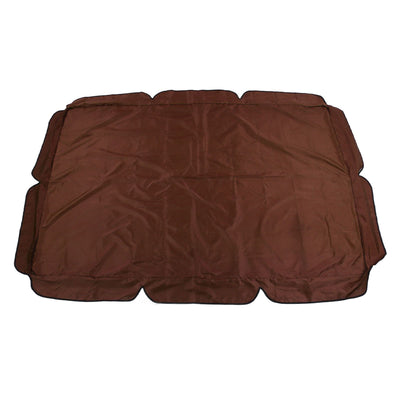 Swing Canopy Replacement Silver Coated Oxford Cloth Waterproof Swing Chair Canopy Cover for Outdoor Garden Balcony Brown