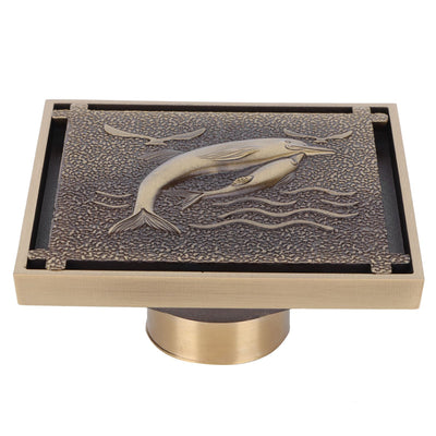 Antique Copper Waste Floor Drain Shower Bathroom Floor Drain Cover for Hotel Bath Accessories