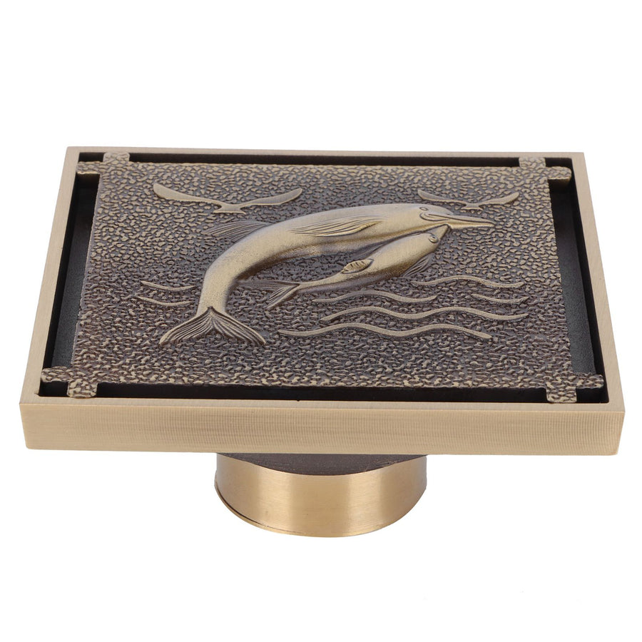 Antique Copper Waste Floor Drain Shower Bathroom Floor Drain Cover for Hotel Bath Accessories