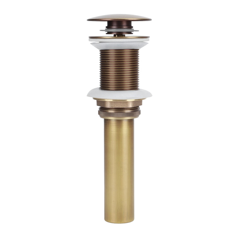 Brass Popup Drain Stopper Bathroom Basin Sink Draining Without Overflow AccessoryAntique Big Bouncing Without Hole