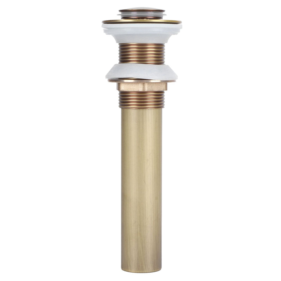 Brass Basin Sink Drain without Overflow Kitchen Bathroom Draining Stopper Accessorieswithout Hole