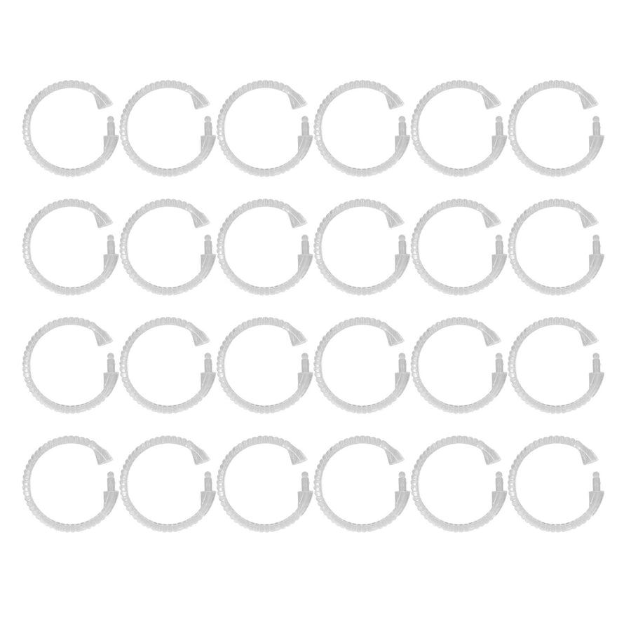 24Pcs Curtain Rings ABS Transparent O Shape Shower Curtain Hooks for Bathroom Shower Rod