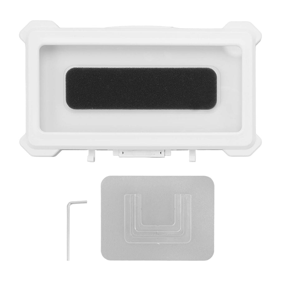 Shower Phone Holder Waterproof Case Touch Screen Rotating Phone Holder Wall Mount Shelf for Bathroom Kitchen 9801W White