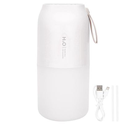 300ml Double Spray Humidifier Diffuser USB Charging Nanometer Atomization 2 Gears Night LightWhite