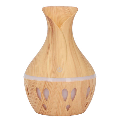 300ml Essential Oil Diffuser Wood Grain USB Powered 7 Colors LED Low Noise Mist Humidifier for Bedroom Office