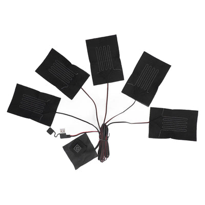 5 in 1 Electric Vest Cloth Heat Pad 3 Gears Temperature Adjustable USB Heating Pad Waterproof Composite Fiber Heater Pad
