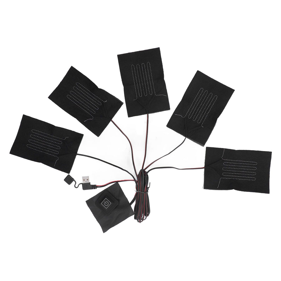 5 in 1 Electric Vest Cloth Heat Pad 3 Gears Temperature Adjustable USB Heating Pad Waterproof Composite Fiber Heater Pad
