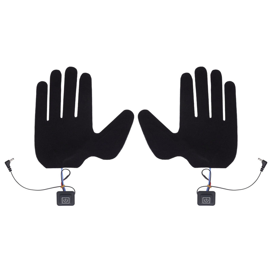 2Pcs Electric Heating Gloves Pads 5 Finger Glove Heating Sheet with 3 Adjuatable Gears for Skiing Cycling