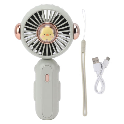 Foldable Mini Fan Cute Lightweight 900mAh Adjustable Low Noise Handheld Fan for Summer Green