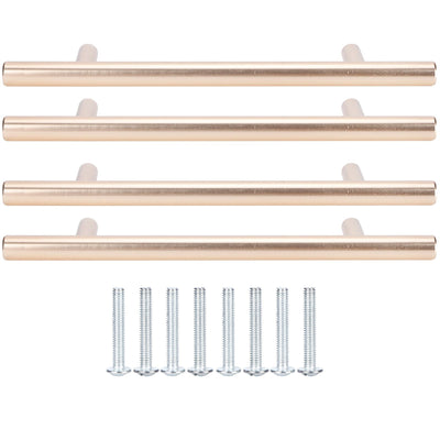 4Set Door Handle Aluminum Alloy Gold Drawer Pull Handles Cabinet Wardrobe Closet HardwareHole Distance 96