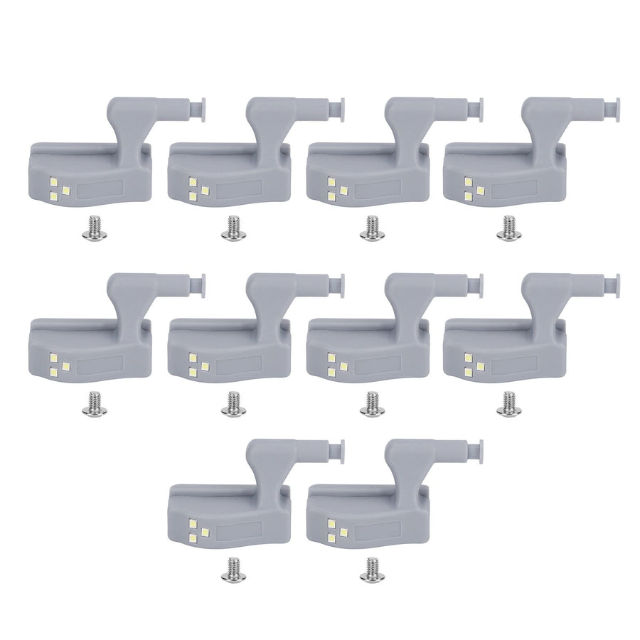 10Set Hinge LED Sensor Light Set Home Cabinet Cupboard Closet Drawer Induction LampWarm Light