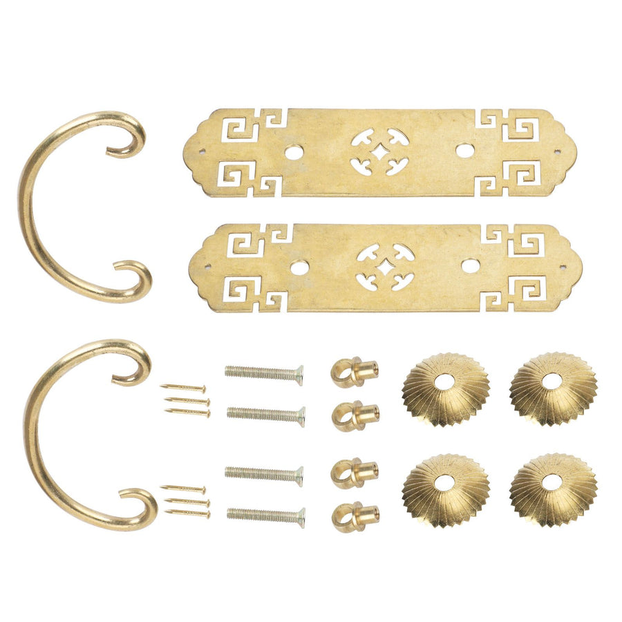 2 Sets Chinese Style Handle Antique Horizontal Drawer Bookstand Wardrobe Cabinet Door Handle