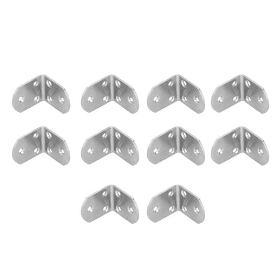 10Pcs Corner Brace Stainless Steel Thicken Right Angle Bracket Connector for Shelf FurnitureS