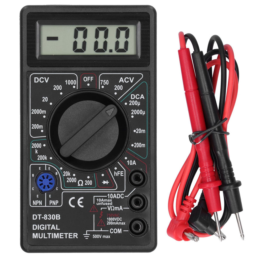DT830B Multimeter Portable LCD Digital Electronic Voltmeter Ammeter for Electrician
