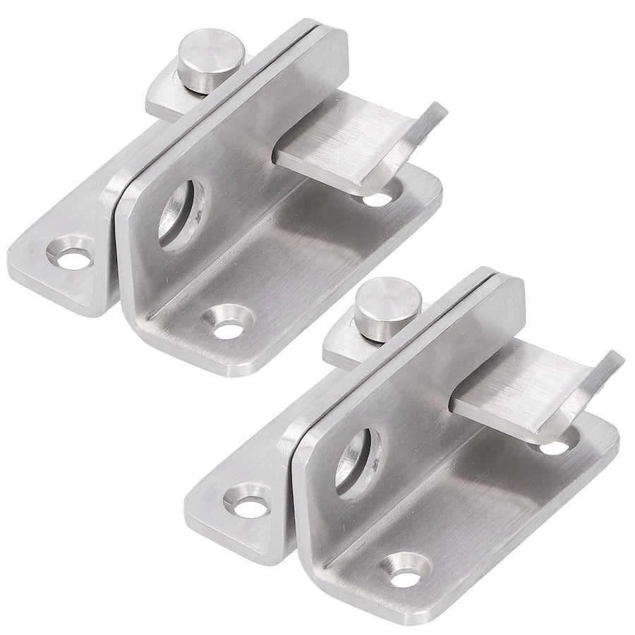 2 Sets Manual Door Bolt Stainless Steel PunchFree Bolt Lock Wardrobe Bathroom Door Accessories