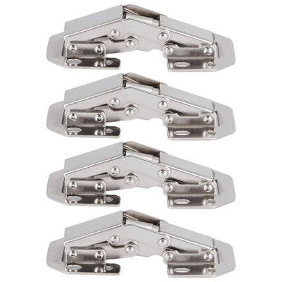 4Set Cabinet Hinges Bridge Shaped Door Hinge Kit for Cupboard Closet Wardrobe Furniture