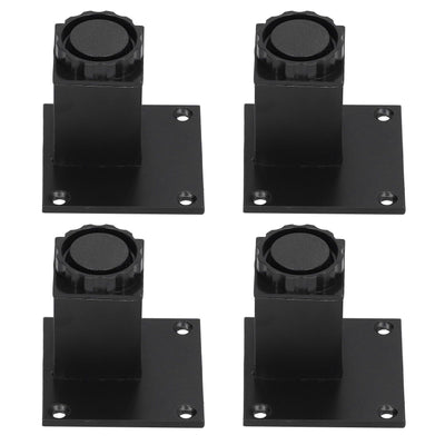 4Pcs/Set Furniture Leg Adjustable Height Aluminum Alloy Square Support for Sofa Cabinet60mm