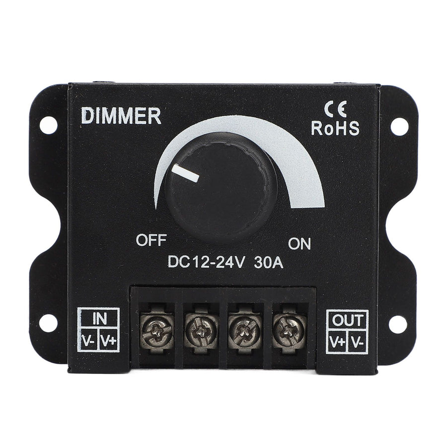 LED Dimmer Single Channel Stepless Dimming Excellent Heat Dissipation LED Light Strip Dimmer DC 12‑24V