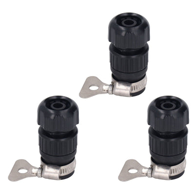 3pcs Tap Connector Adapter PP Stainless Steel Home Water Hose Accessories for Garden Car Washing with Clamp 16‑18 Outer Diameter