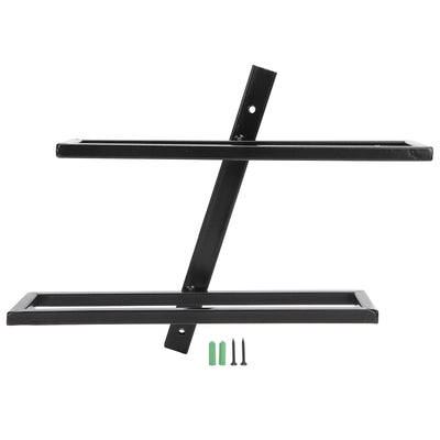 Wall Mounted Red Wine Bottle Holder Rack Storage Shelf for Household Kitchen Bar Decor2 Bottle