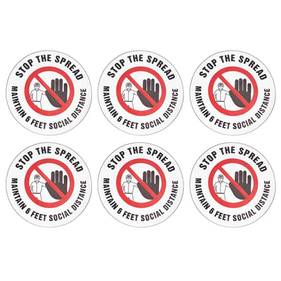2 Sets Social Distancing Sign Keep Distance Wall Sticker for Home Supermarket Public Place