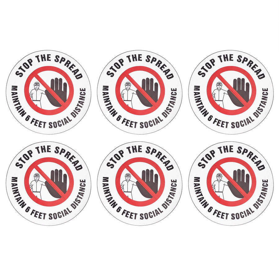 2 Sets Social Distancing Sign Keep Distance Wall Sticker for Home Supermarket Public Place