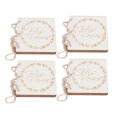2 Sets Wedding Vow Books Exquisite Gift Card Declaration Booklets Props SuppliesStyle 1
