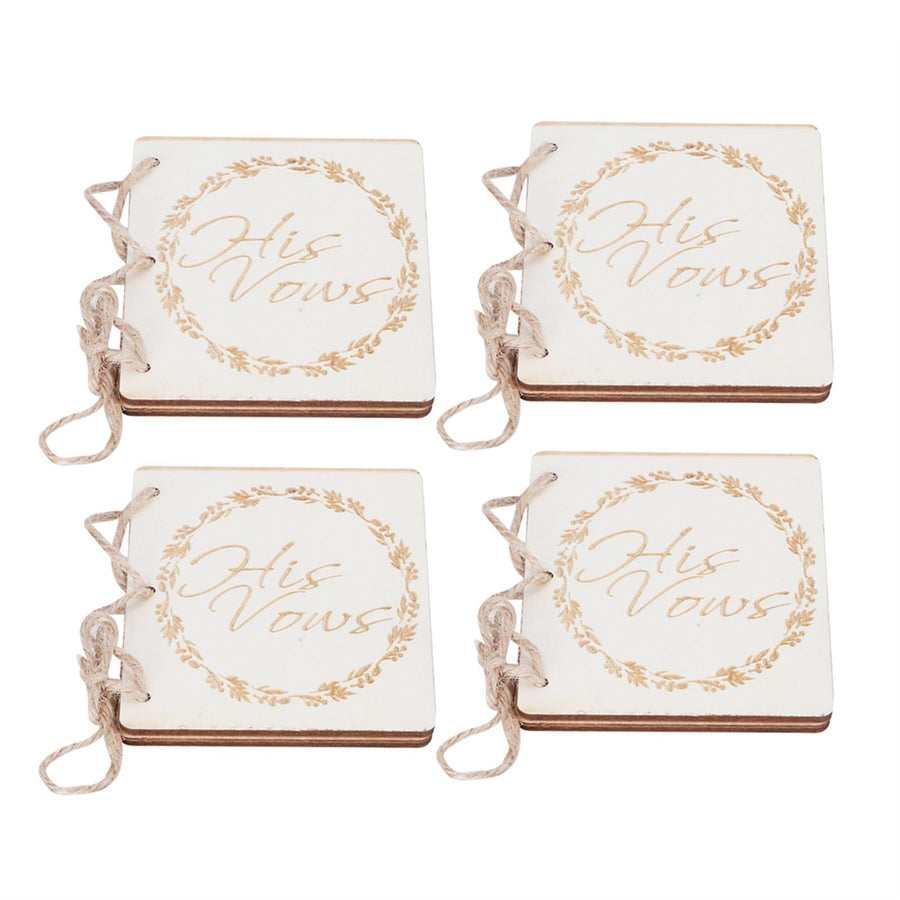 2 Sets Wedding Vow Books Exquisite Gift Card Declaration Booklets Props SuppliesStyle 1
