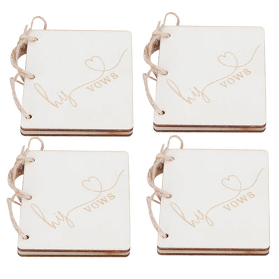 2 Sets Wedding Vow Books Exquisite Gift Card Declaration Booklets Props SuppliesStyle 2