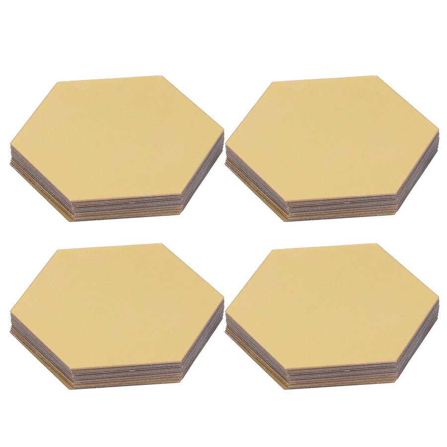 4 Set Mirror Wall Sticker Acrylic Hex Removable Decor Decal Background Home Decoration12.6cm Gold