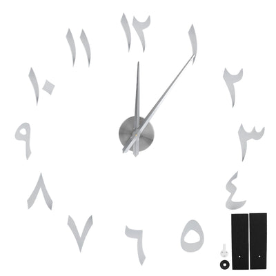 Wall Clock Innovative Modern Acrylic DIY Clock Set for Home Living Room DecorationSilver