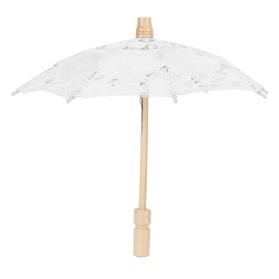 Lace Umbrella Parasol Vintage Wedding Bridal Umbrella for Photo Costume Party SuppliesS White
