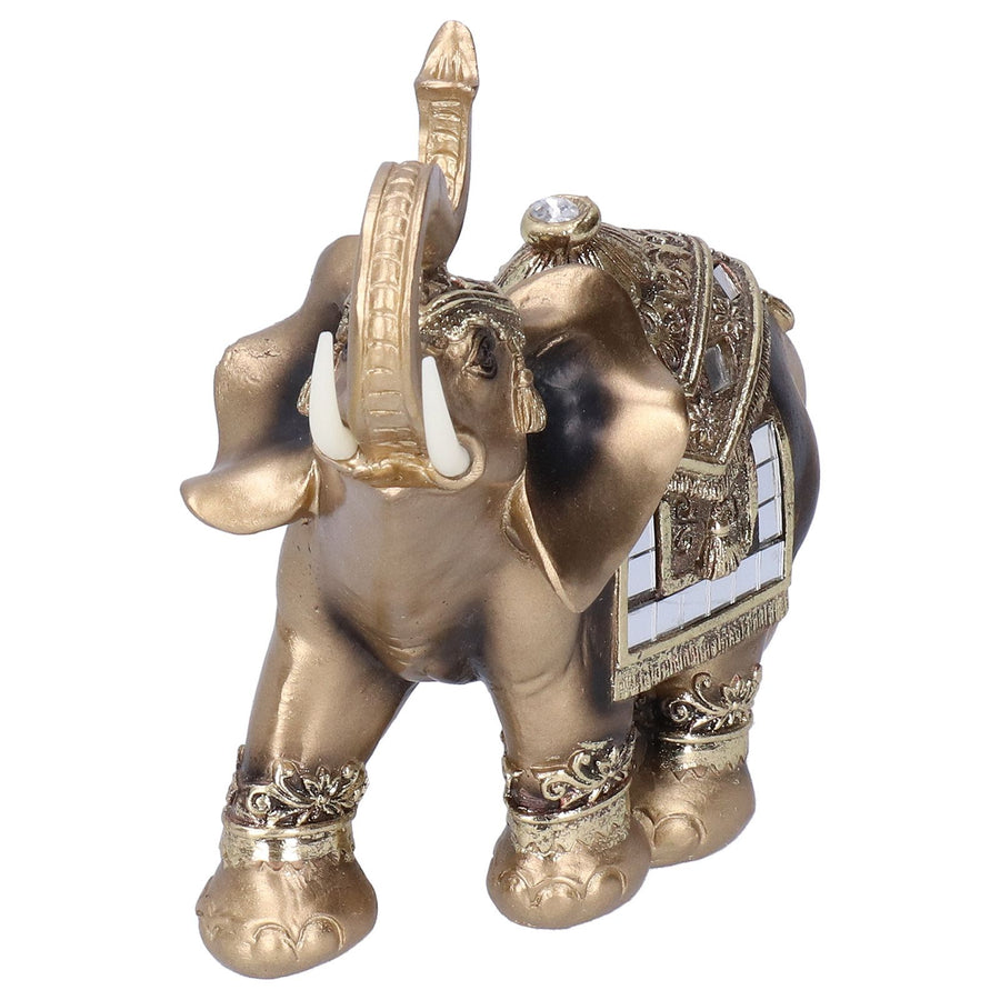 Resin Elephant Statue Figurine Crafts Desktop Ornaments for Home Living RoomGold L 16.5x8x16cm