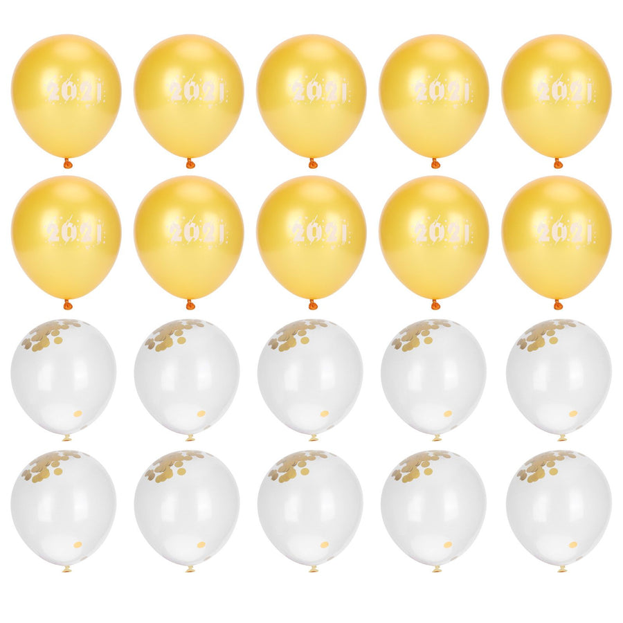 Sequin Balloon Set Home Decorative Balloon Accessory for Graduation 2021 New Year Party