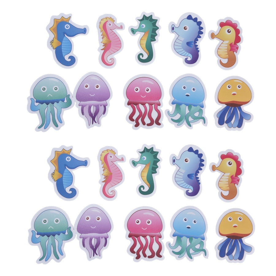 2 Set Bathroom Bathtub Stickers Children Room Decorative Wall Decal Sea Animal Nonslip Adhesive Appliques