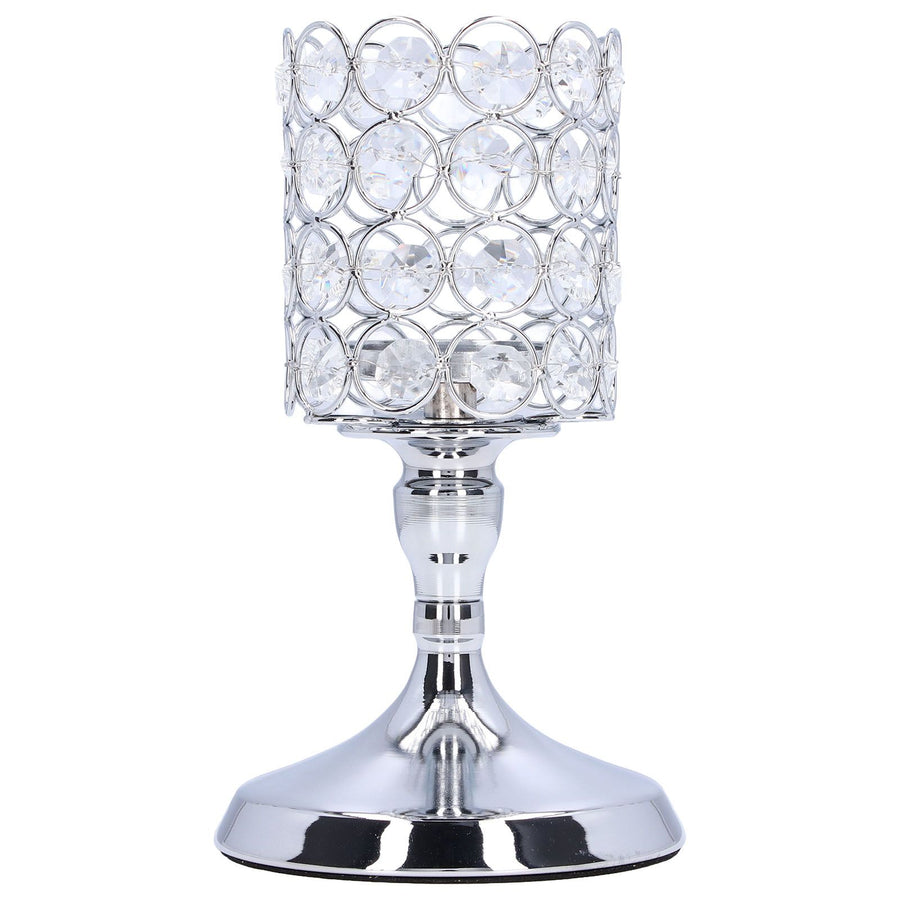 Crystal Candle Holder Electroplating Process Carved Design Elegant Style Exquisite Durable Tealight Candle Holder