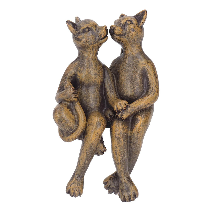 Kitten Resin Ornament Cute Lifelike Hand Painted Miniature Cat Decorations for Garden Patio Home
