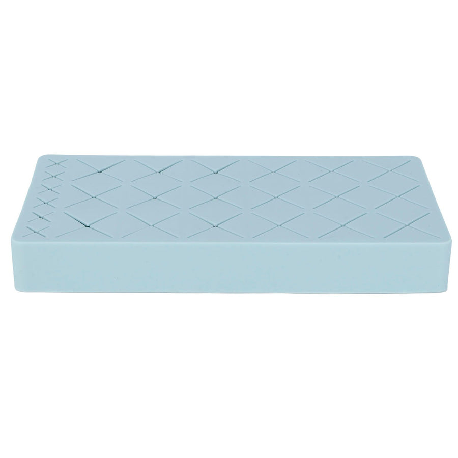 24 Slots Silicone Lipstick Organizer Makeup Cosmetics Holder Storage Box Display StandBlue