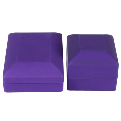 LED Jewelry Display Pendant Necklace Gift Box Ring Case Engagement Wedding SupplyPurple