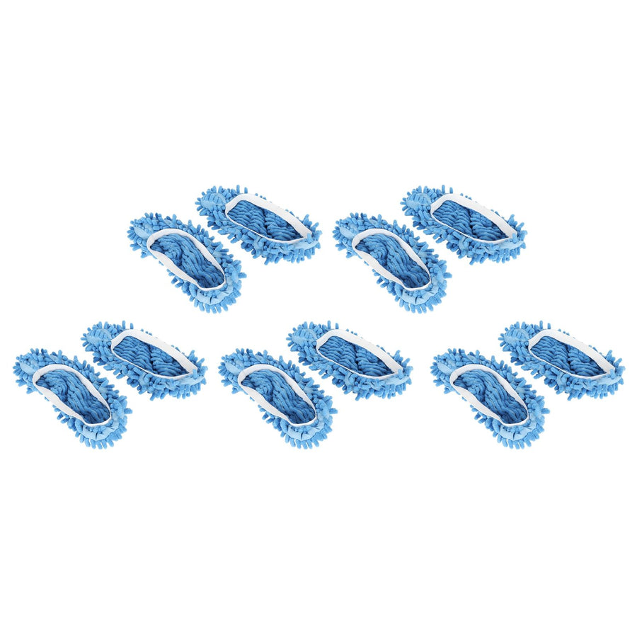 10Pcs Chenille Mop Slippers Multifunction Floor Cleaning Shoes Dust Cleaner AccessoryBlue