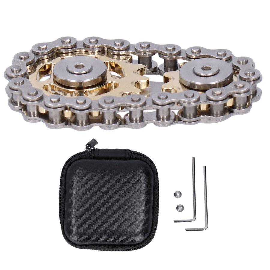 Gyroscope Sprockets Chains Flywheel Stress Relief Decompression Toys for Kids Adults(Gear GoldPlated )