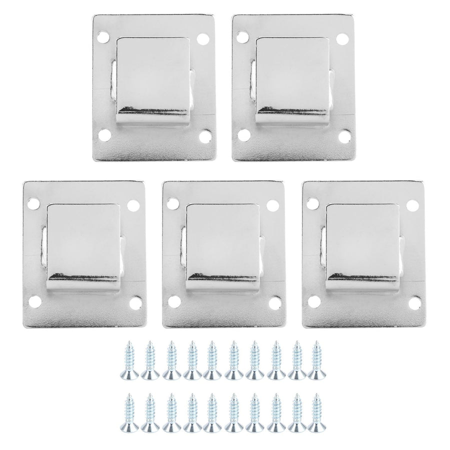 5Pcs Shelf Mount Bracket Hanger Stainless Steel Tube Support Holder Buckle Hardware SilverOpening Type
