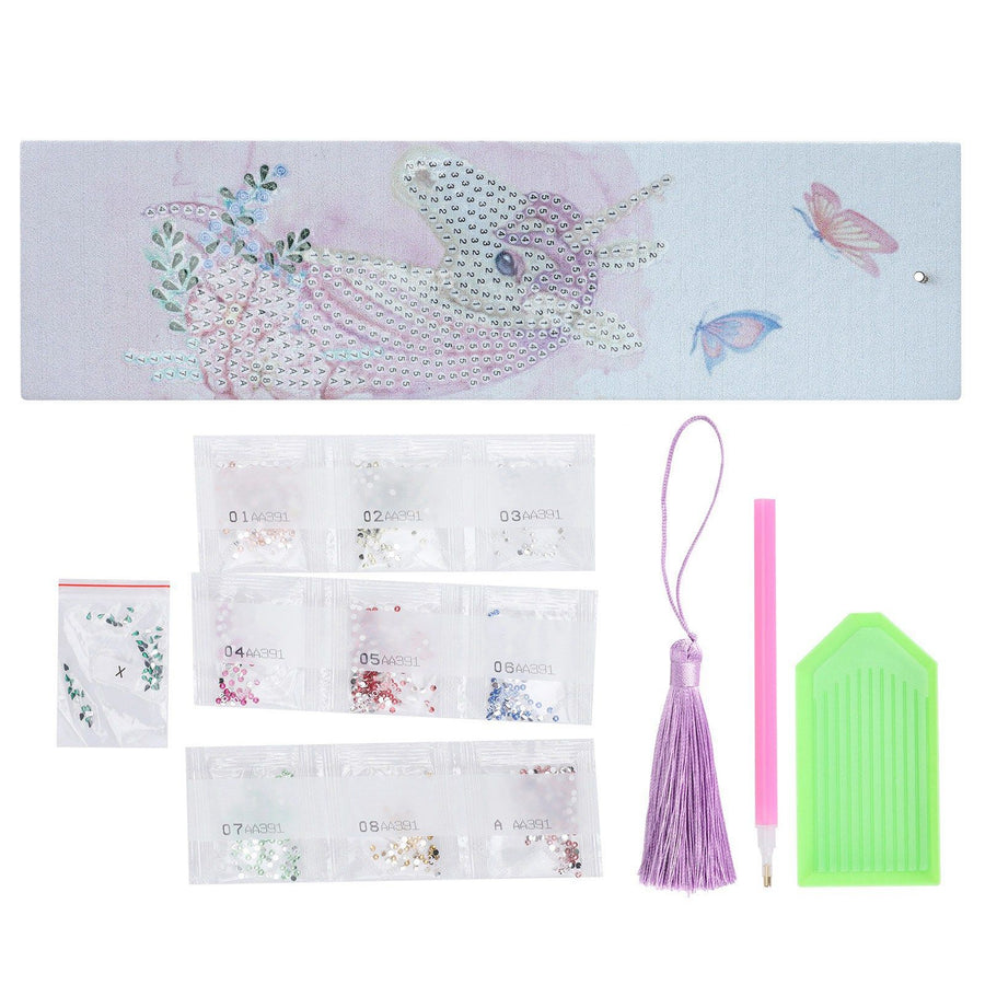 Diamond Painting Bookmarks with Tassel DIY Artware gift for Home Office School StudentsAA391‑Color Horse