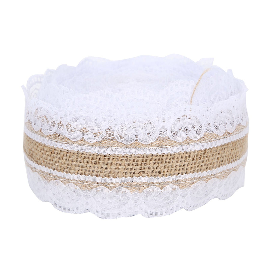 10m DIY Jute Lace Roll Wedding Birthday Party Decoration Crafts Clothing Accessories
